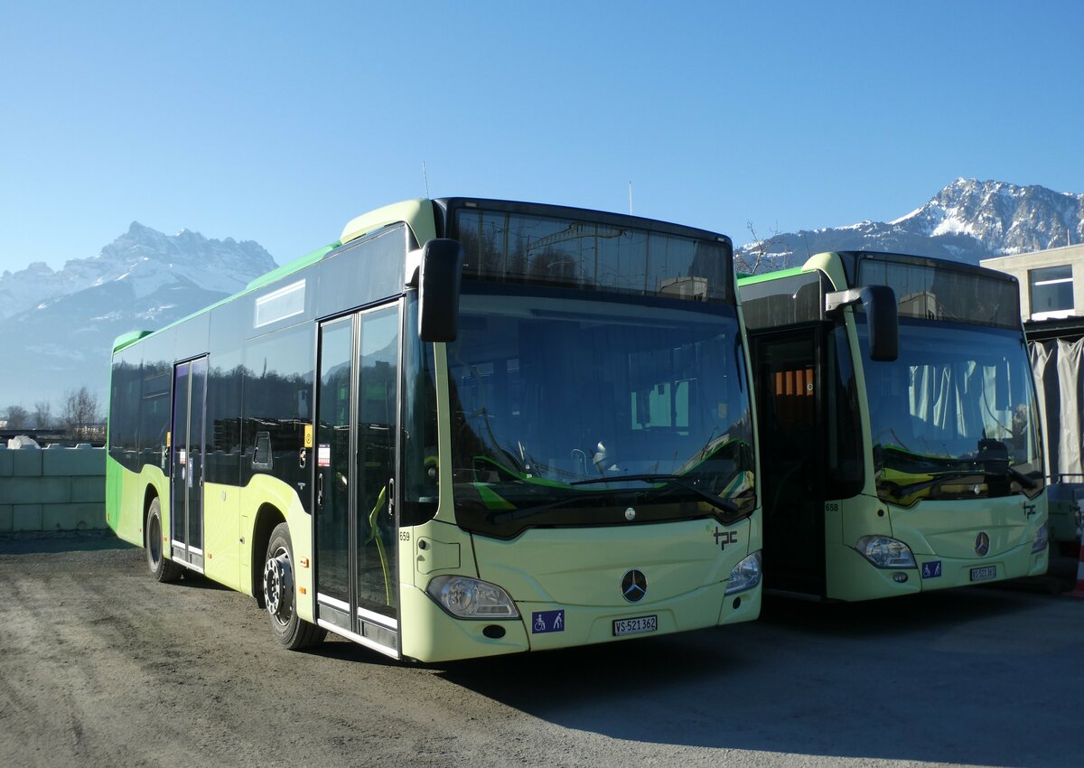 (232'331) - TPC Aigle - Nr. 659/VS 521'362 - Mercedes (ex Wegis, D-Bermatingen) am 23. Januar 2022 in Aigle, D�p�t