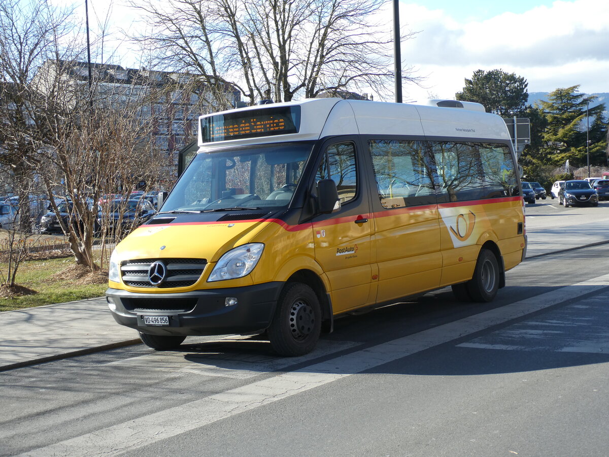 (232'543) - CarPostal Ouest - VD 496'856 - Mercedes (ex PostAuto Nordschweiz; ex V�gelin, Langenbruck) am 30. Januar 2022 beim Bahnhof Yverdon