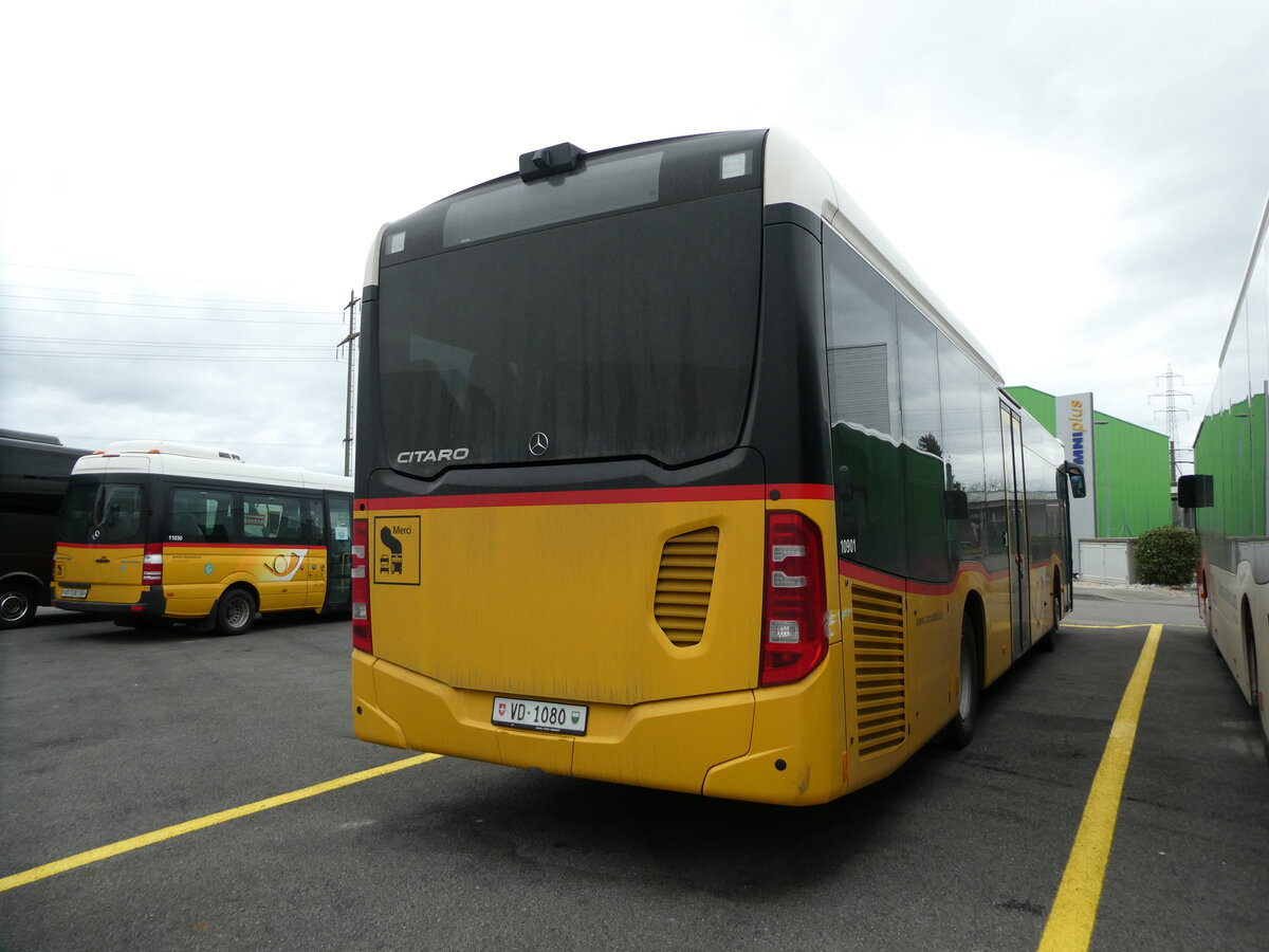 (232'720) - CarPostal Ouest - VD 1080 - Mercedes (ex TPB, S�deilles) am 6. Februar 2022 in Kerzers, Interbus