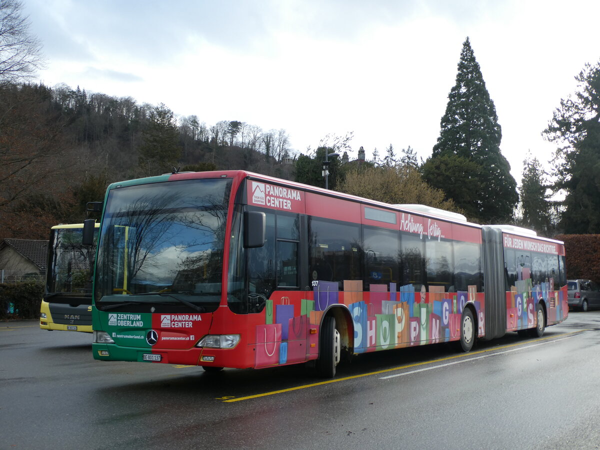 (232'742) - STI Thun - Nr. 137/BE 801'137 - Mercedes am 7. Februar 2022 bei der Schiffl�ndte Thun