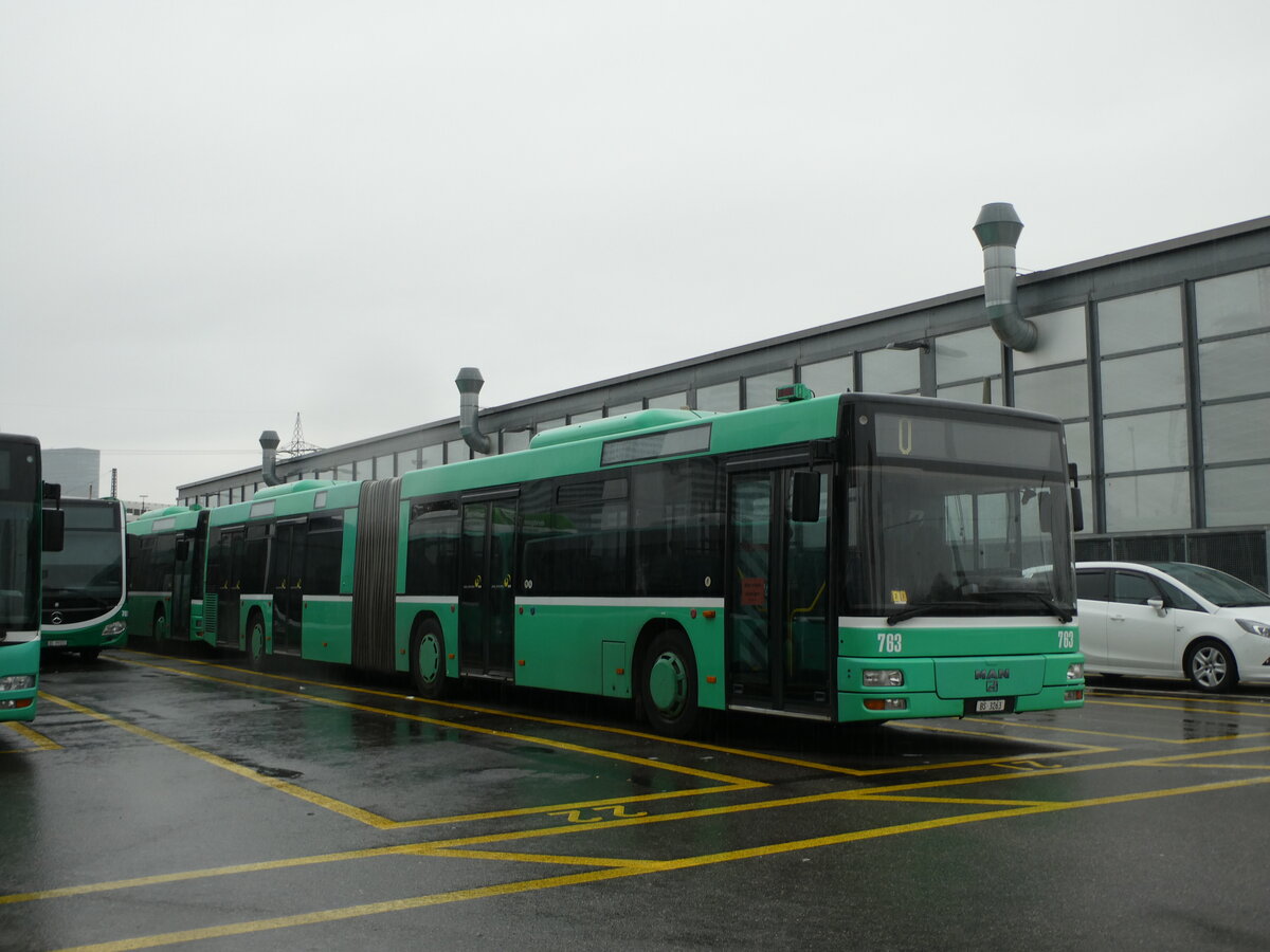 (232'918) - BVB Basel - Nr. 763/BS 3263 - MAN am 14. Februar 2022 in Basel, Garage Rankstrasse