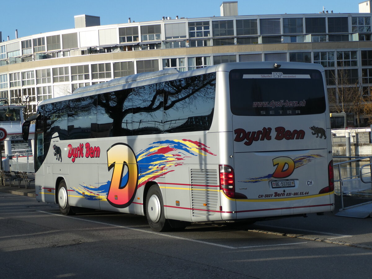 (232'980) - Dysli, Bern - Nr. 29/BE 51'702 - Setra am 19. Februar 2022 bei der Schiffl�ndte Thun