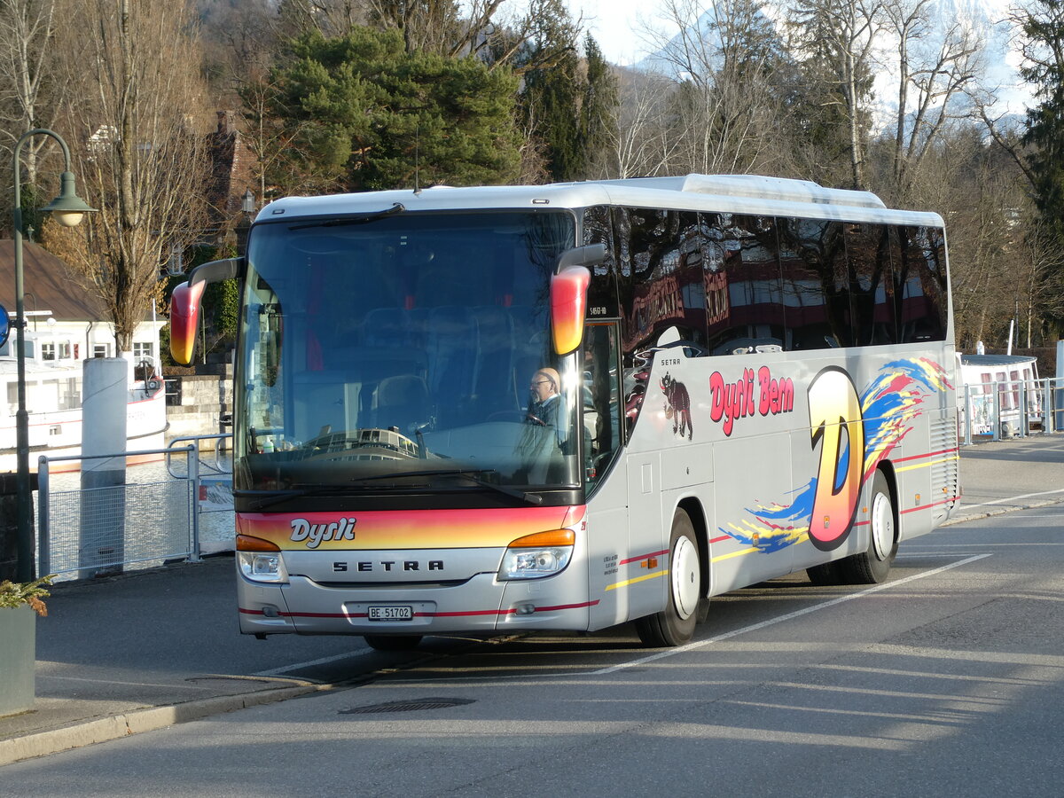 (232'981) - Dysli, Bern - Nr. 29/BE 51'702 - Setra am 19. Februar 2022 bei der Schiffl�ndte Thun
