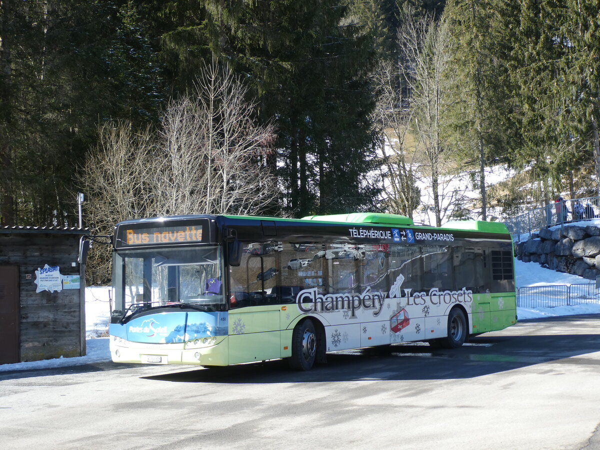 (233'192) - TPC Aigle - Nr. 450/VS 353'316 - Solaris (ex Nr. 17) am 26. Februar 2022 in Champ�ry, Petit Paradis