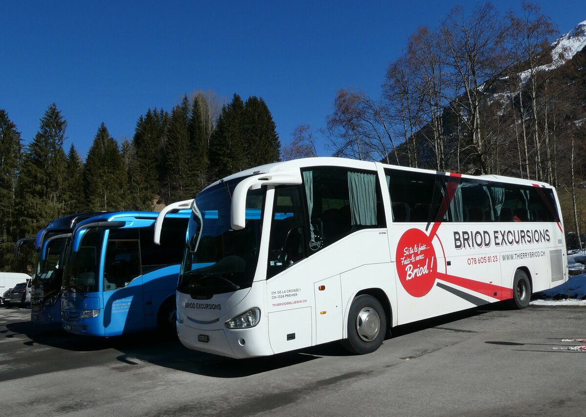 (233'194) - Briod, Premier - VD 502'890 - Scania/Irizar am 26. Februar 2022 in Champ�ry, Petit Paradis
