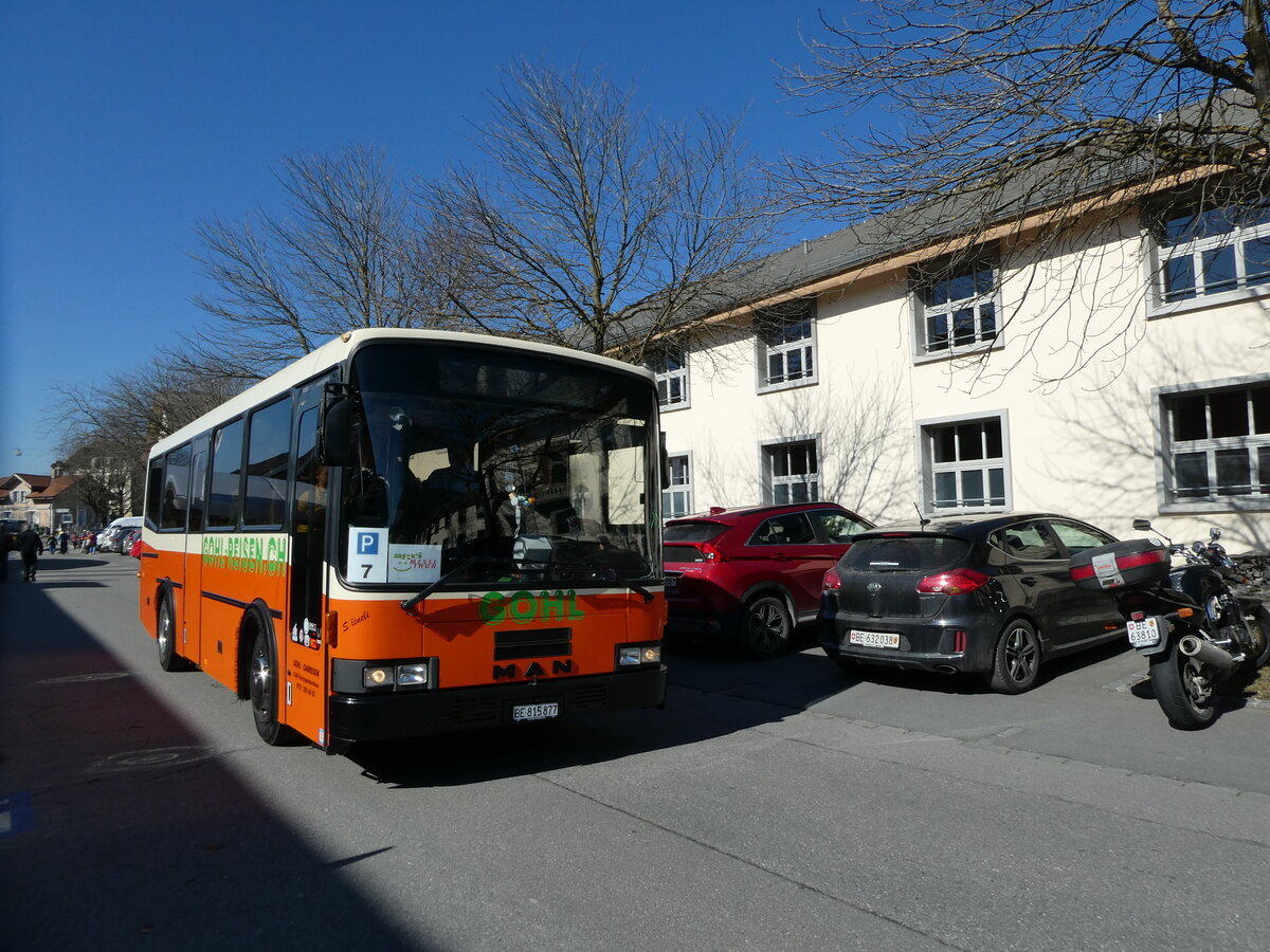 (233'356) - Gohl, Herzogenbuchsee - BE 815'877 - MAN/Lauber (ex AMSA Chiasso Nr. 19; ex Tresch, Amsteg) am 3. M�rz 2022 in Thun, Expo