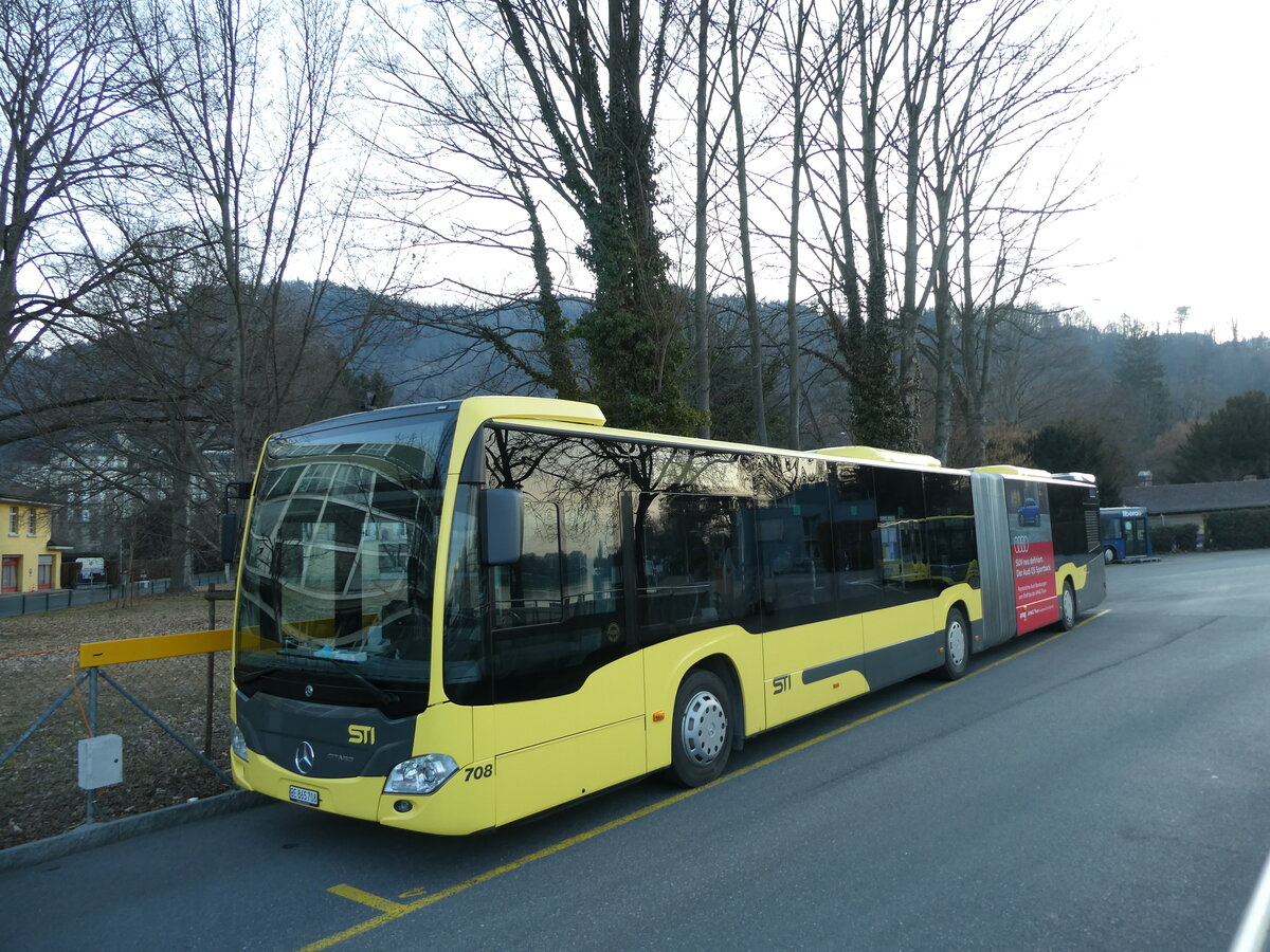 (233'360) - STI Thun - Nr. 708/BE 865'708 - Mercedes am 5. M�rz 2022 bei der Schiffl�ndte Thun
