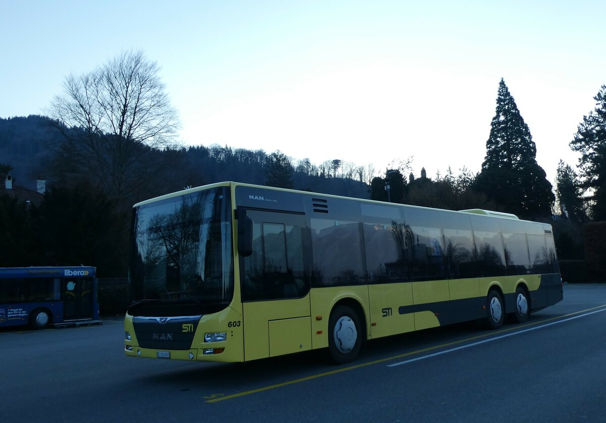 (233'361) - STI Thun - Nr. 603/BE 634'603 - MAN am 5. M�rz 2022 bei der Schiffl�ndte Thun
