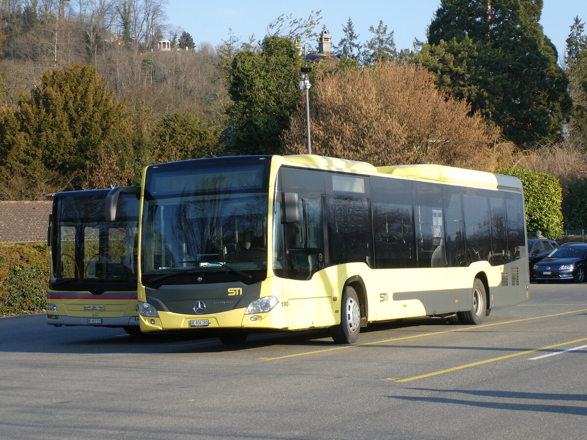 (233'368) - STI Thun - Nr. 190/BE 804'190 - Mercedes am 5. M�rz 2022 bei der Schiffl�ndte Thun