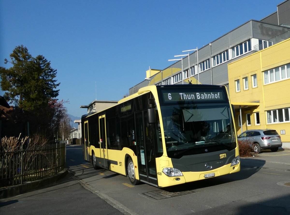 (233'386) - STI Thun - Nr. 408/BE 836'408 - Mercedes am 6. M�rz 2022 in Thun, Mittlere Strasse