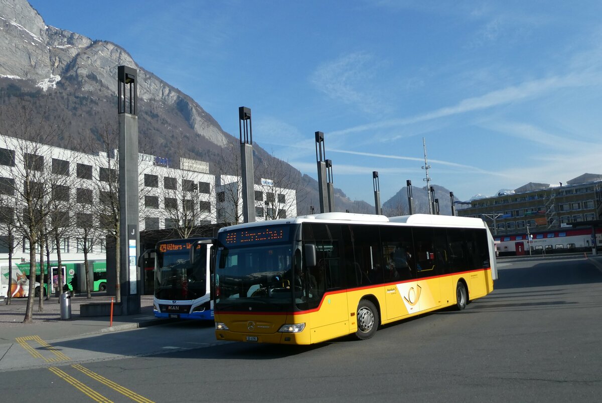 (233'515) - Heim, Flums - SG 6795 - Mercedes am 8. M�rz 2022 beim Bahnhof Sargans