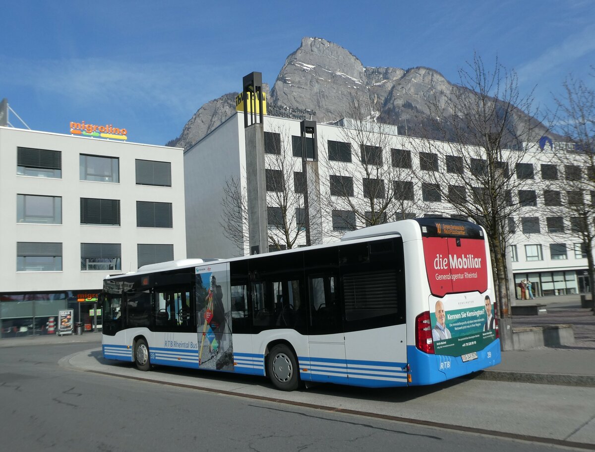 (233'519) - RTB Altst�tten - Nr. 39/SG 349'357 - Mercedes am 8. M�rz 2022 beim Bahnhof Sargans