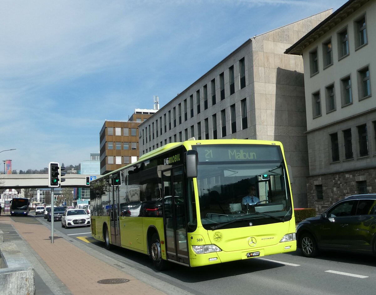 (233'543) - BOS PS Anstalt, Vaduz - Nr. 569/FL 40'227 - Mercedes (ex PLA Vaduz Nr. 17) am 8. M�rz 2022 in Vaduz, Post