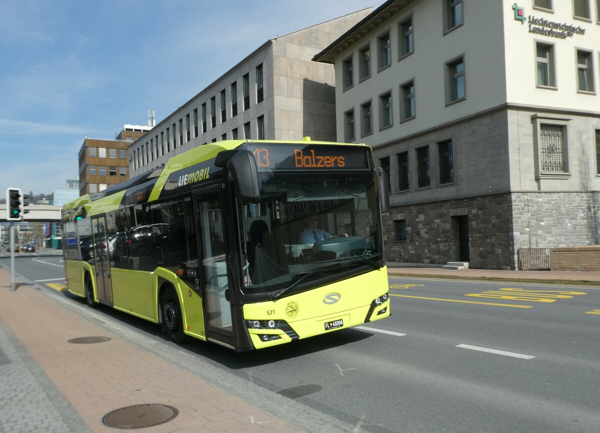 (233'545) - BOS PS Anstalt, Vaduz - Nr. 521/FL 40'206 - Solaris am 8. M�rz 2022 in Vaduz, Post