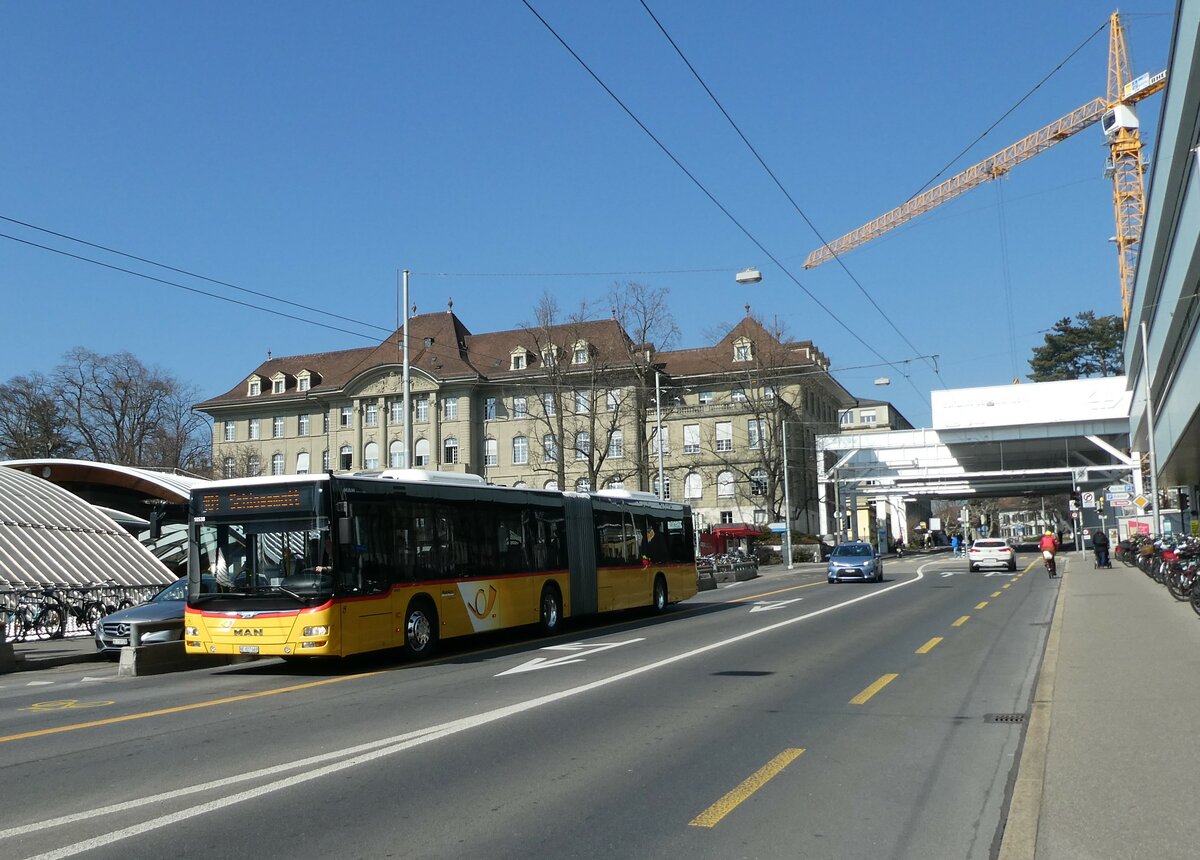 (233'598) - PostAuto Bern - Nr. 10'538/BE 827'669 - MAN (ex Nr. 669) am 9. M�rz 2022 in Bern, Schanzenstrasse