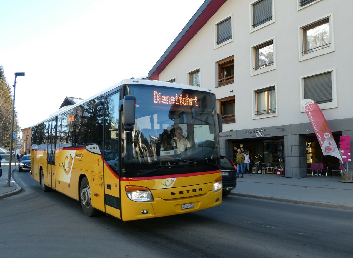 (233'620) - PostAuto Graub�nden - GR 160'326 - Setra (ex AutoPostale Ticino) am 9. M�rz 2022 in Lenzerheide, Post