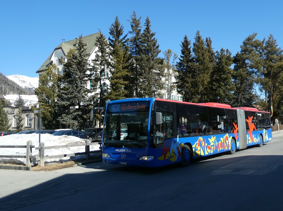 (233'647) - Engadin Bus, St. Moritz - Nr. 97/GR 156'997 - Mercedes am 10. M�rz 2022 in Celerina, Cresta Palace