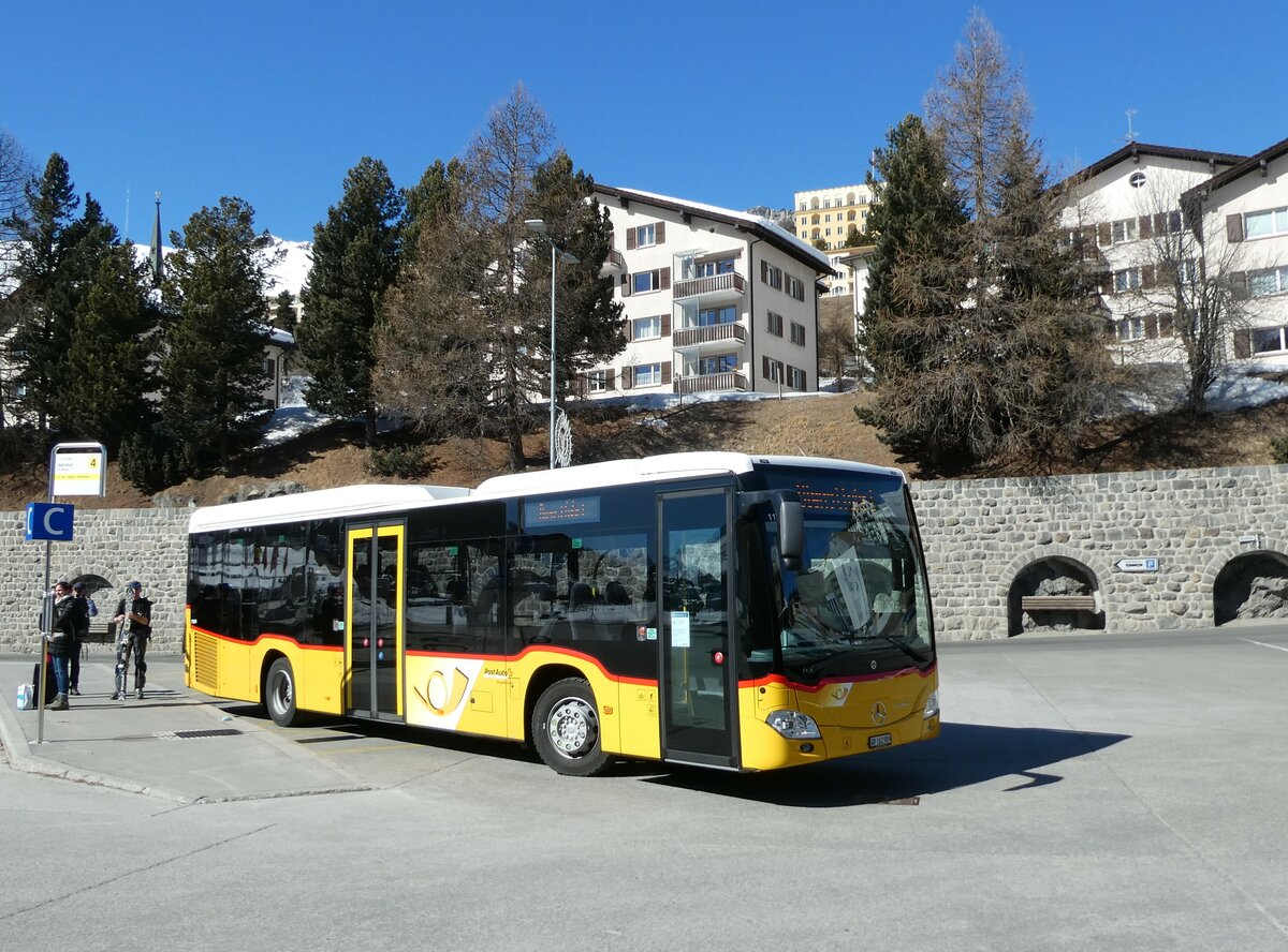 (233'678) - PostAuto Graub�nden - GR 162'989 - Mercedes am 10. M�rz 2022 beim Bahnhof St. Moritz