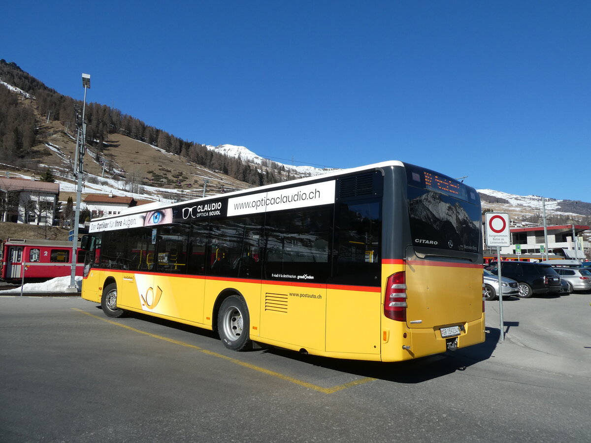 (233'690) - PostAuto Graub�nden - GR 159'234 - Mercedes am 10. M�rz 2022 beim Bahnhof Scuol-Tarasp