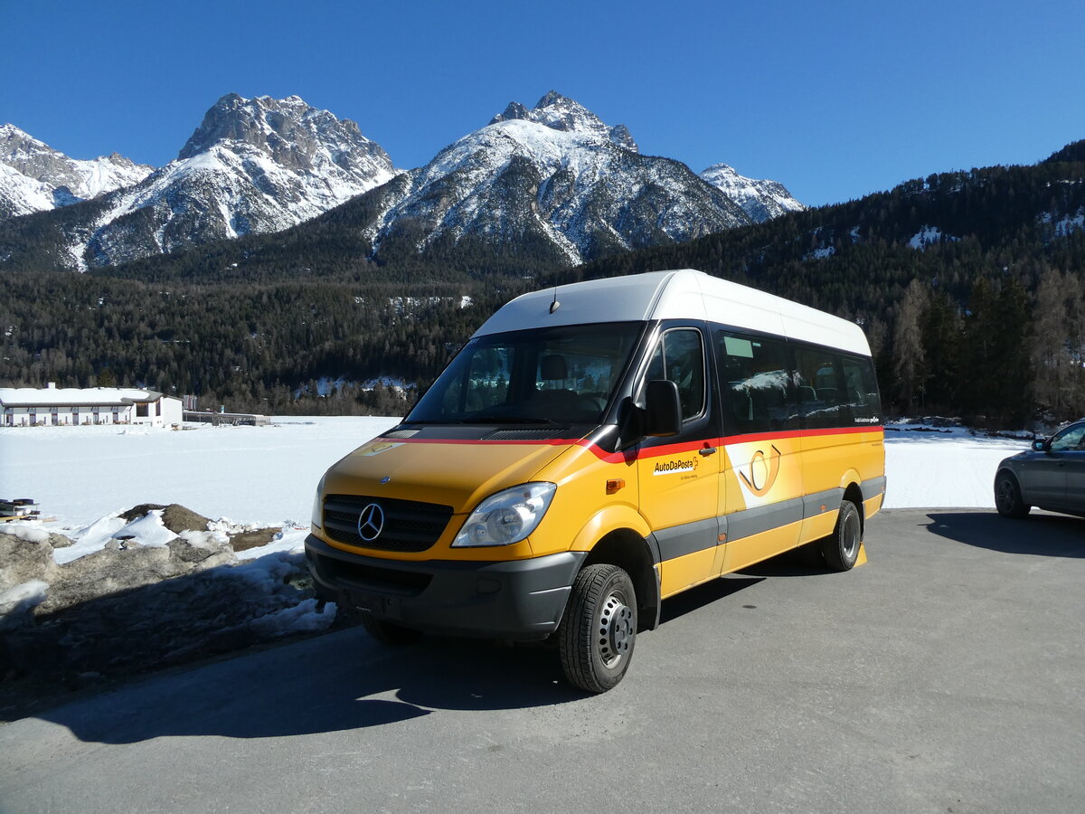 (233'693) - PostAuto Graub�nden - (GR 78'339) - Mercedes (ex Graf, Brail) am 10. M�rz 2022 in Scuol, Garage