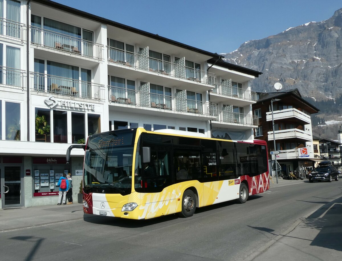 (233'760) - PostAuto Graub�nden - Nr. 7/GR 174'665 - Mercedes (ex Stuppan, Flims) am 11. M�rz 2022 in Flims, Bergbahnen