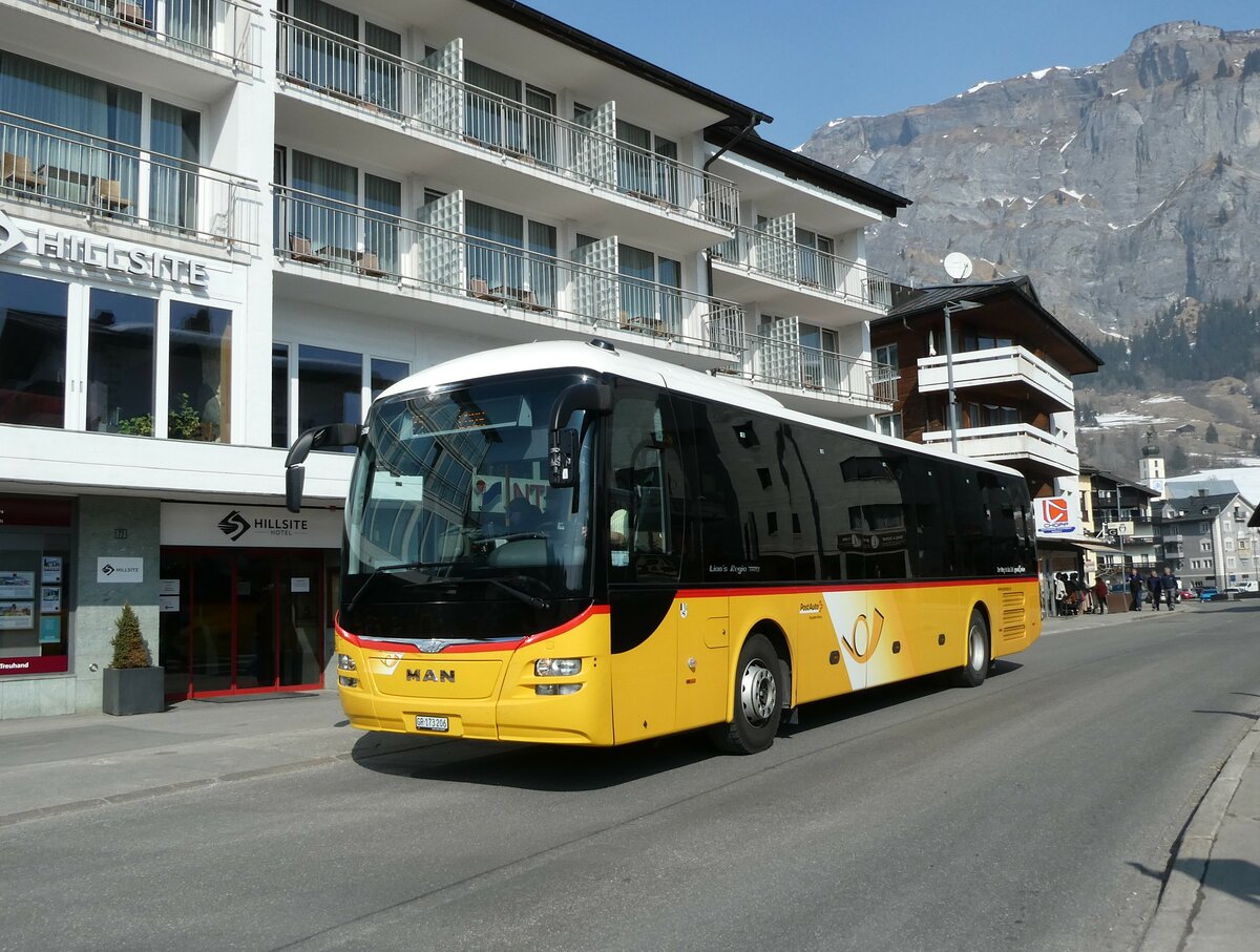 (233'772) - PostAuto Graub�nden - GR 173'206 - MAN am 11. M�rz 2022 in Flims, Bergbahnen
