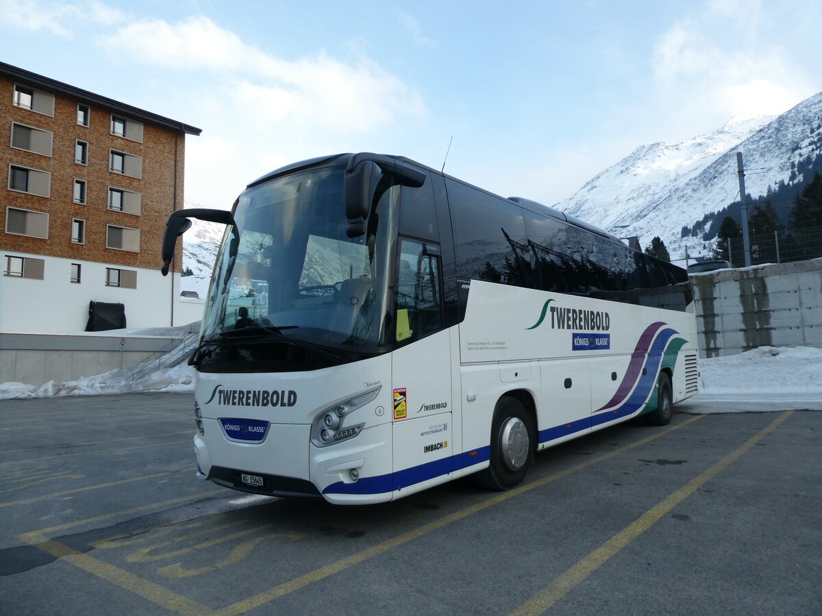(233'824) - Twerenbold, Baden - Nr. 6/AG 15'645 - VDL am 11. M�rz 2022 in Andermatt, Bahnhofplatz 