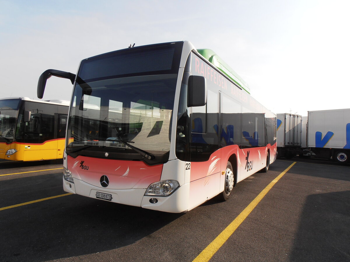 (233'858) - BGU Grenchen - Nr. 22/SO 108'872 - Mercedes am 12. M�rz 2022 in Kerzers, Interbus