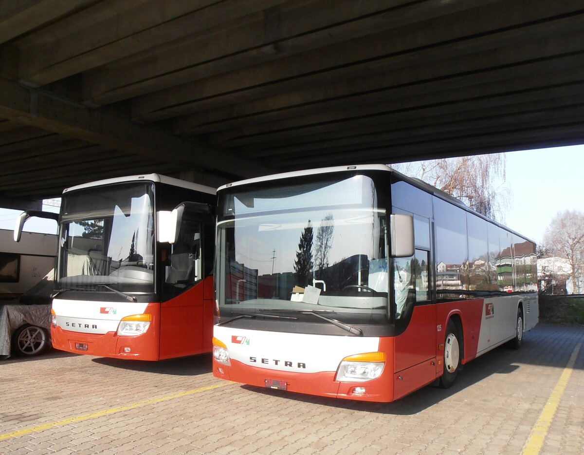 (233'872) - CJ Tramelan - Nr. 125 - Setra am 12. M�rz 2022 in Kerzers, Murtenstrasse