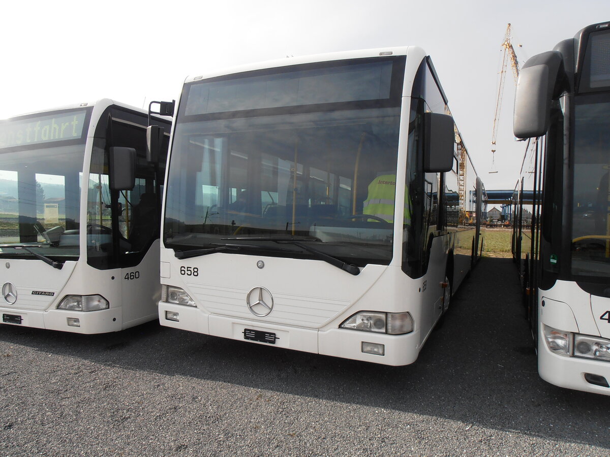(233'887) - Intertours, Domdidier - Nr. 658 - Mercedes (ex Nr. 206; ex VZO Gr�ningen Nr. 51) am 13. M�rz 2022 in Domdidier, Garage