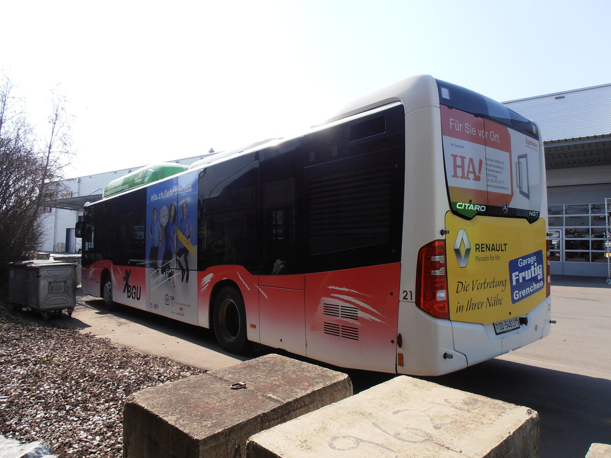 (234'004) - BGU Grenchen - Nr. 21/SO 54'813 - Mercedes am 20. M�rz 2022 in Kerzers, Interbus