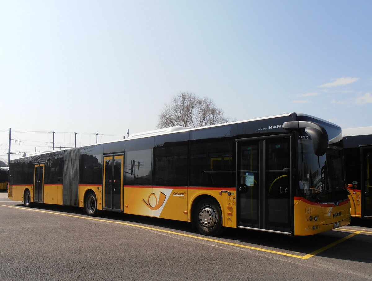 (234'025) - CarPostal Ouest - VD 259'997 - MAN am 20. M�rz 2022 in Yverdon, Garage