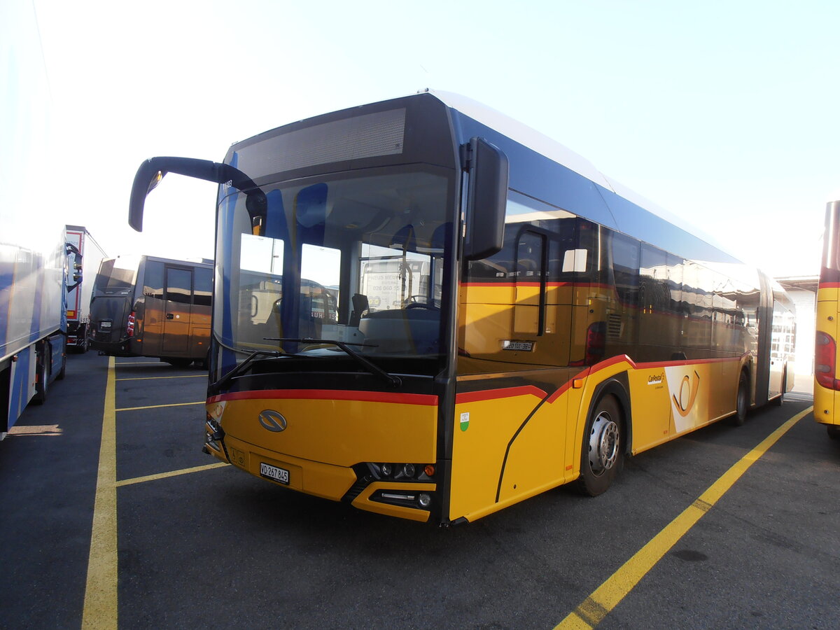 (234'113) - CarPostal Ouest - VD 267'845 - Solaris am 26. M�rz 2022 in Kerzers, Interbus