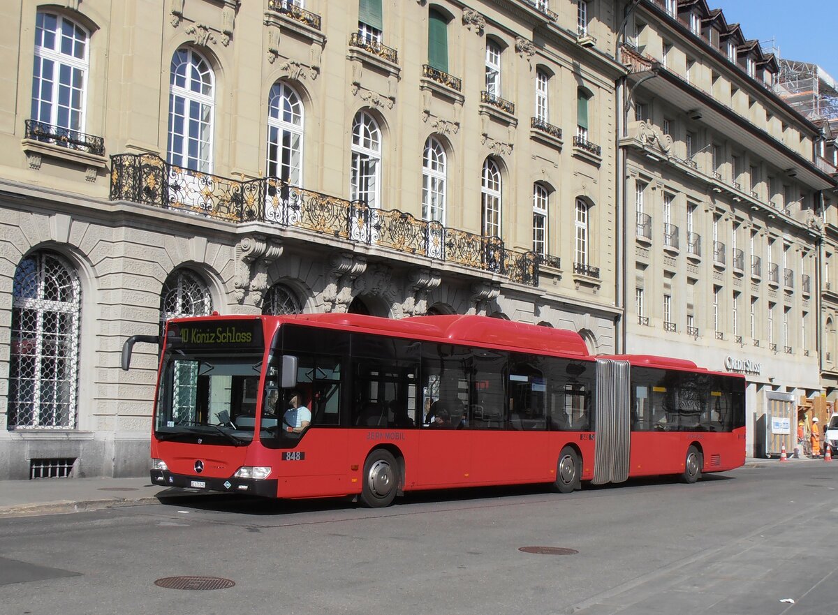 (234'125) - Bernmobil, Bern - Nr. 848/BE 671'848 - Mercedes am 28. M�rz 2022 in Bern, Bundesplatz