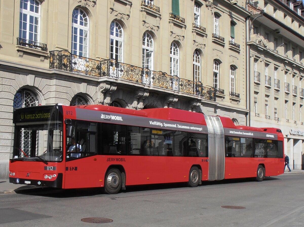 (234'132) - Bernmobil, Bern - Nr. 812/BE 612'812 - Volvo am 28. M�rz 2022 in Bern, Bundesplatz