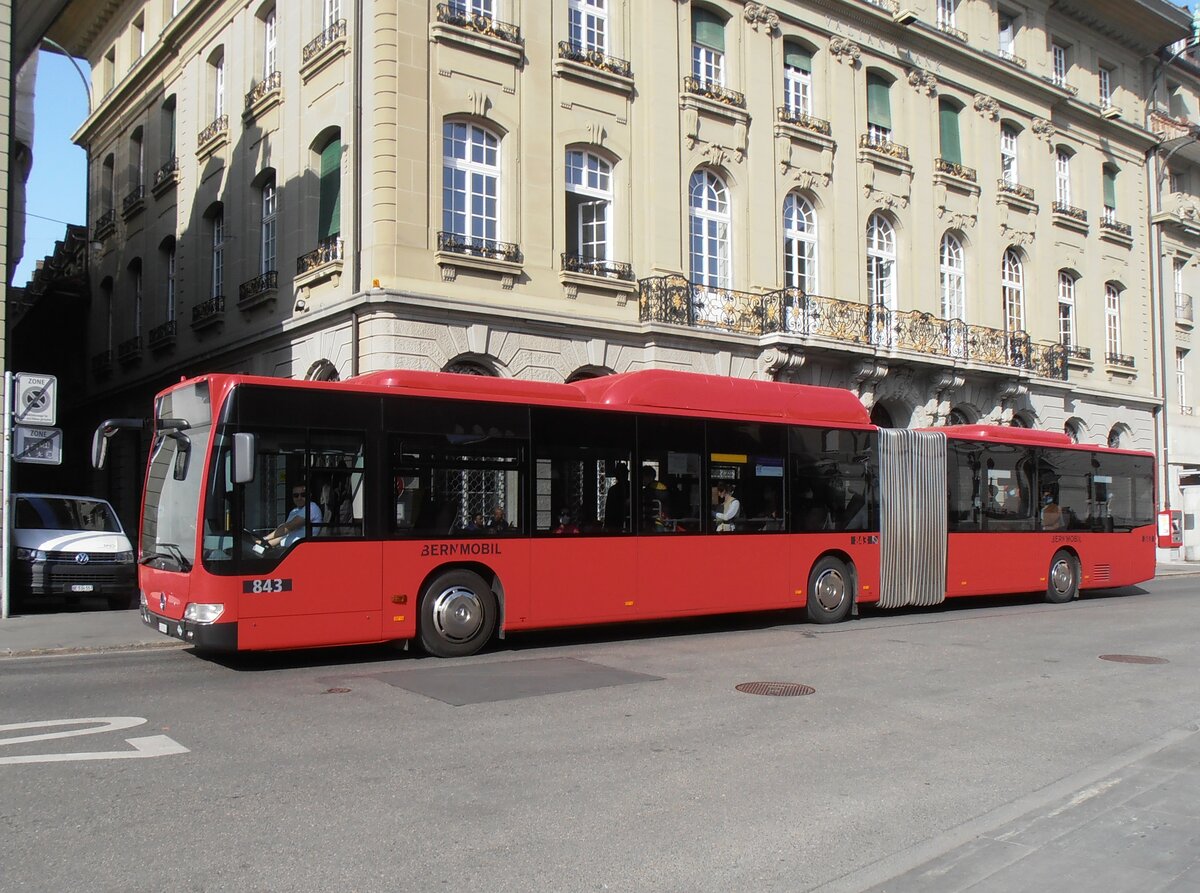 (234'144) - Bernmobil, Bern - Nr. 843/BE 671'843 - Mercedes am 28. M�rz 2022 in Bern, Bundesplatz