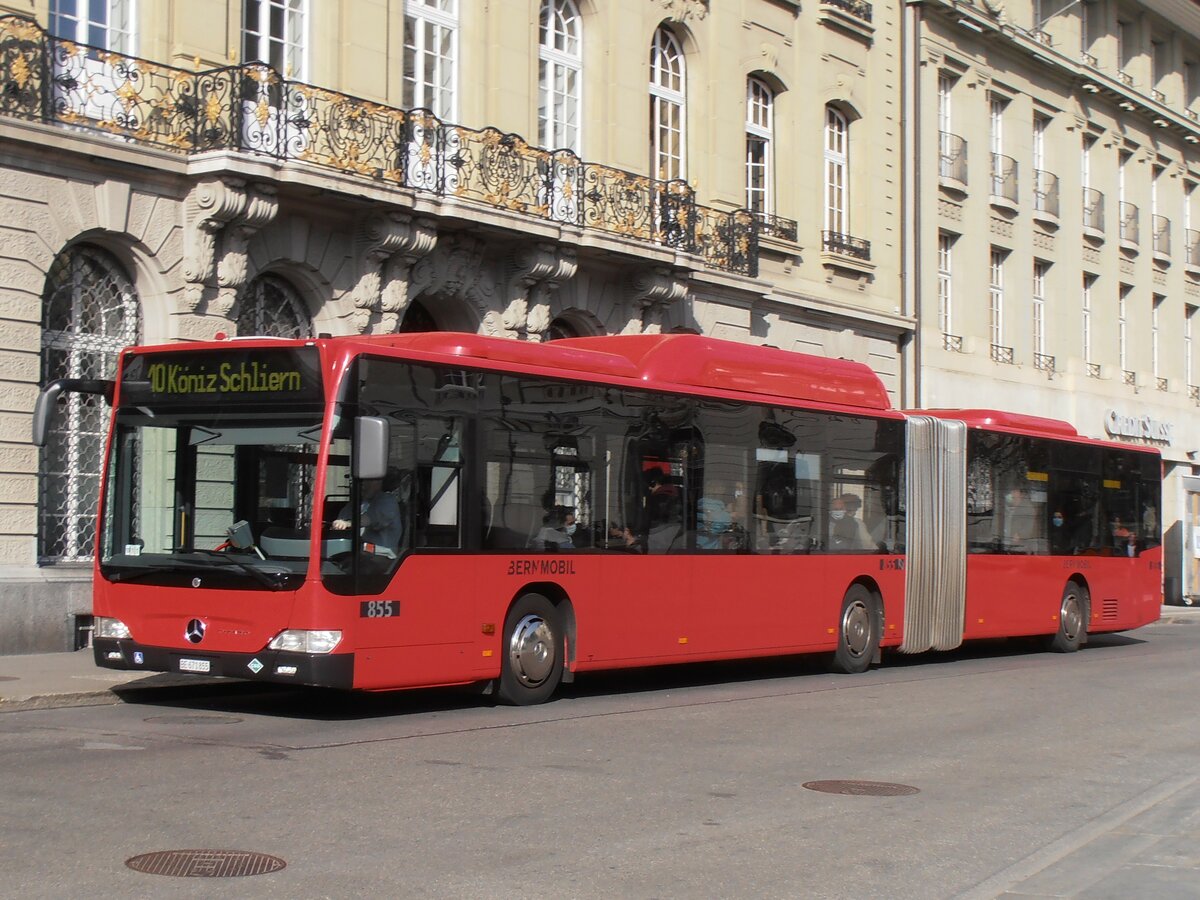 (234'145) - Bernmobil, Bern - Nr. 855/BE 671'855 - Mercedes am 28. M�rz 2022 in Bern, Bundesplatz