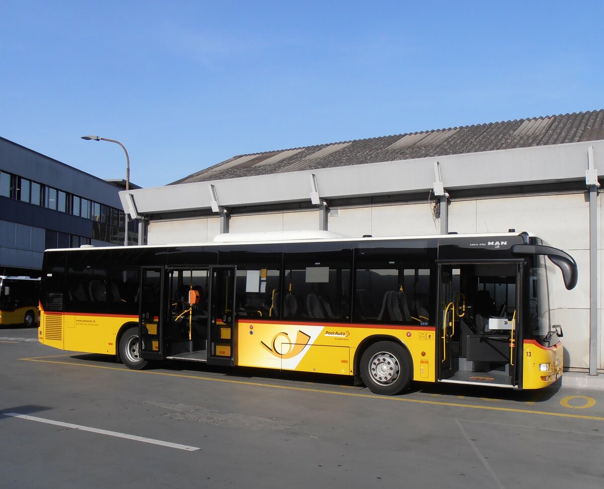 (234'153) - Steiner, Ortschwaben - Nr. 13/BE 47'894 - MAN am 28. M�rz 2022 in Bern, Postautostation
