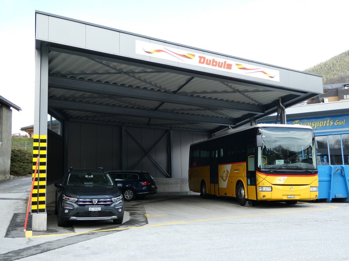 (234'253) - PostAuto Wallis - Nr. 19/VS 365'401 - Irisbus am 9. April 2022 in Savi�se, Garage Dubuis