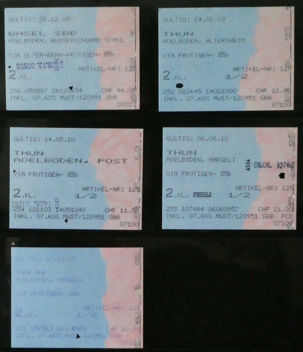 (234'487) - AFA-Einzelbillette am 12. April 2022 in Thun