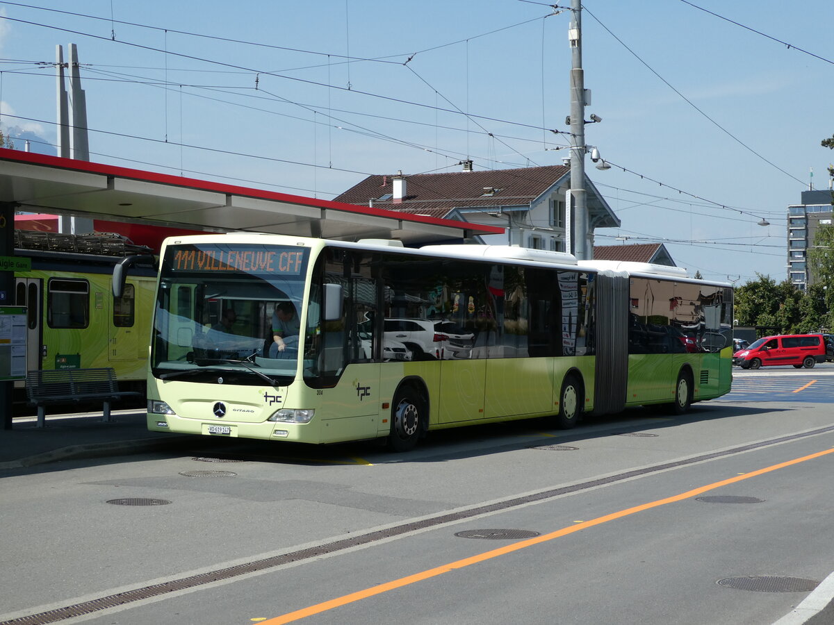 (234'596) - TPC Aigle - Nr. 304/VD 619'147 - Mercedes (ex H�rmann&S�hne, D-Hamburg) am 15. April 2022 beim Bahnhof Aigle