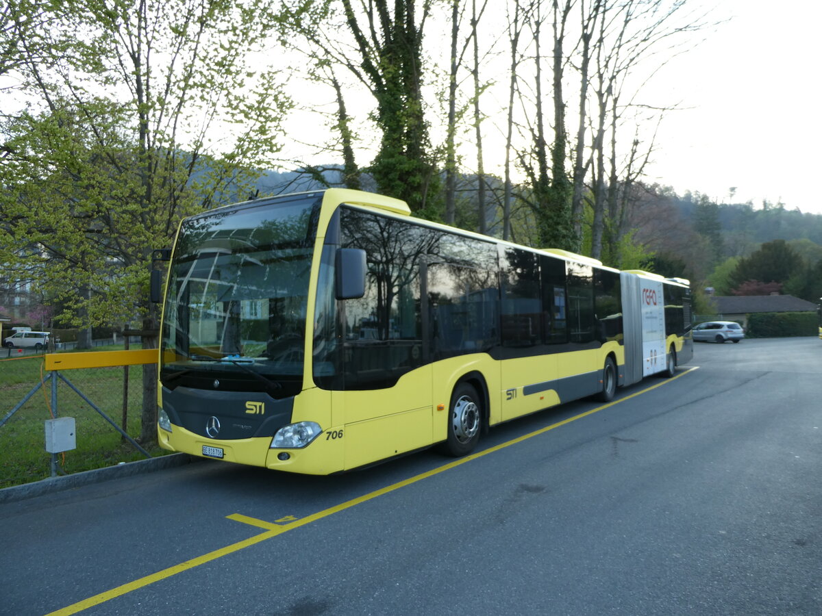 (234'626) - STI Thun - Nr. 706/BE 818'706 - Mercedes am 16. April 2022 bei der Schiffl�ndte Thun