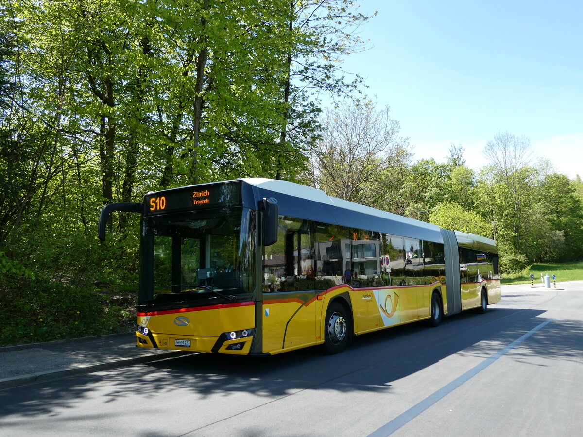 (235'046) - PostAuto Z�rich - Nr. 406/ZH 597'923 - Solaris am 2. Mai 2022 in Ringlikon, Langwis