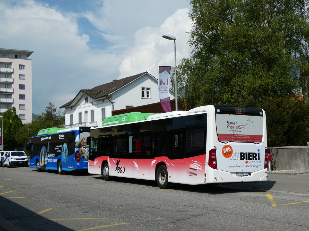 (235'126) - BGU Grenchen - Nr. 22/SO 108'872 - Mercedes am 4. Mai 2022 beim Bahnhof Grenchen S�d