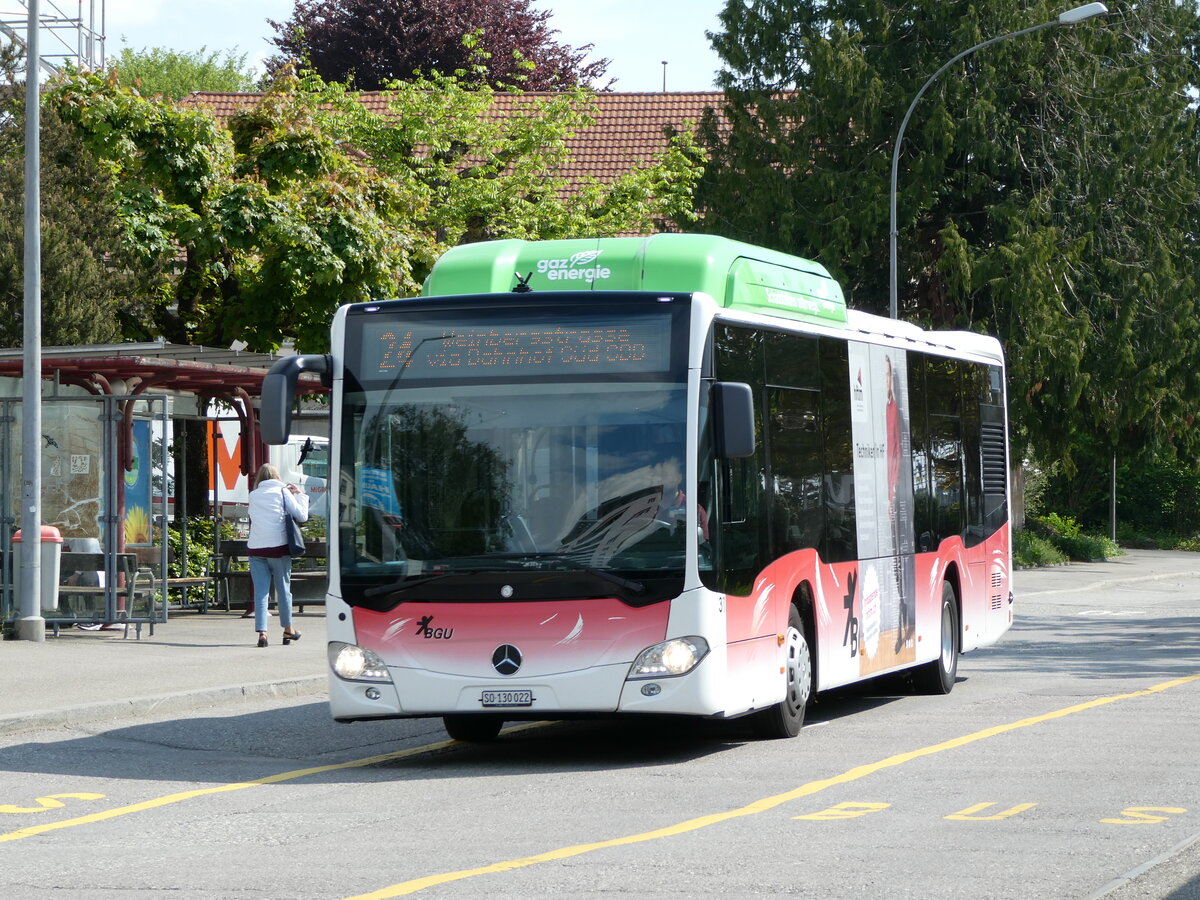 (235'129) - BGU Grenchen - Nr. 31/SO 130'022 - Mercedes am 4. Mai 2022 beim Bahnhof Grenchen S�d