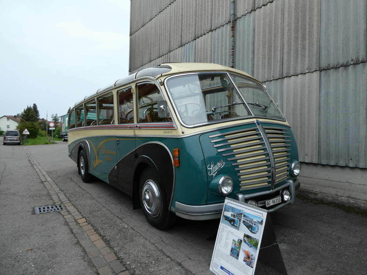 (235'280) - Bachmann, K�lliken - AG 96'310 - Saurer/R&J (ex BSF Hochdorf; ex Wenger, Interlaken) am 7. Mai 2022 in Attikon, Wegm�ller