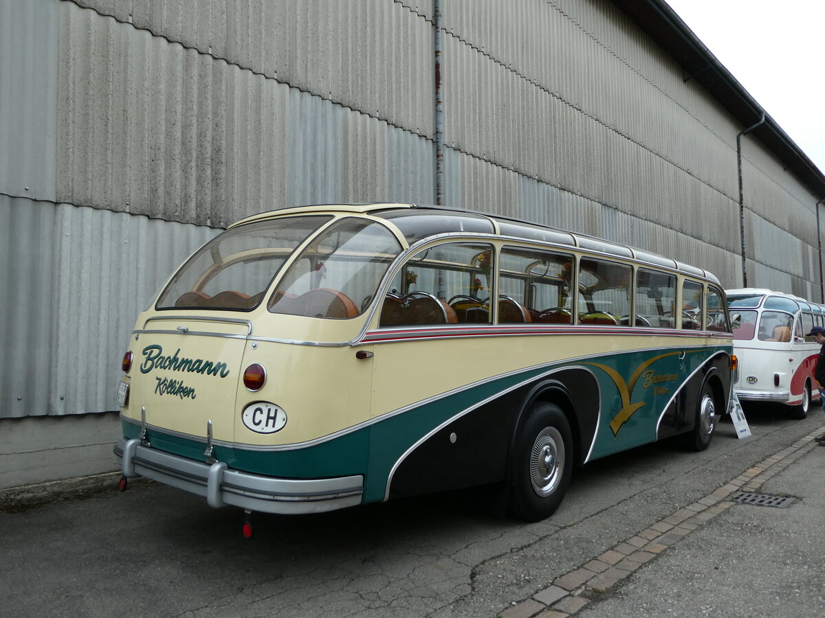 (235'282) - Bachmann, K�lliken - AG 96'310 - Saurer/R&J (ex BSF Hochdorf; ex Wenger, Interlaken) am 7. Mai 2022 in Attikon, Wegm�ller