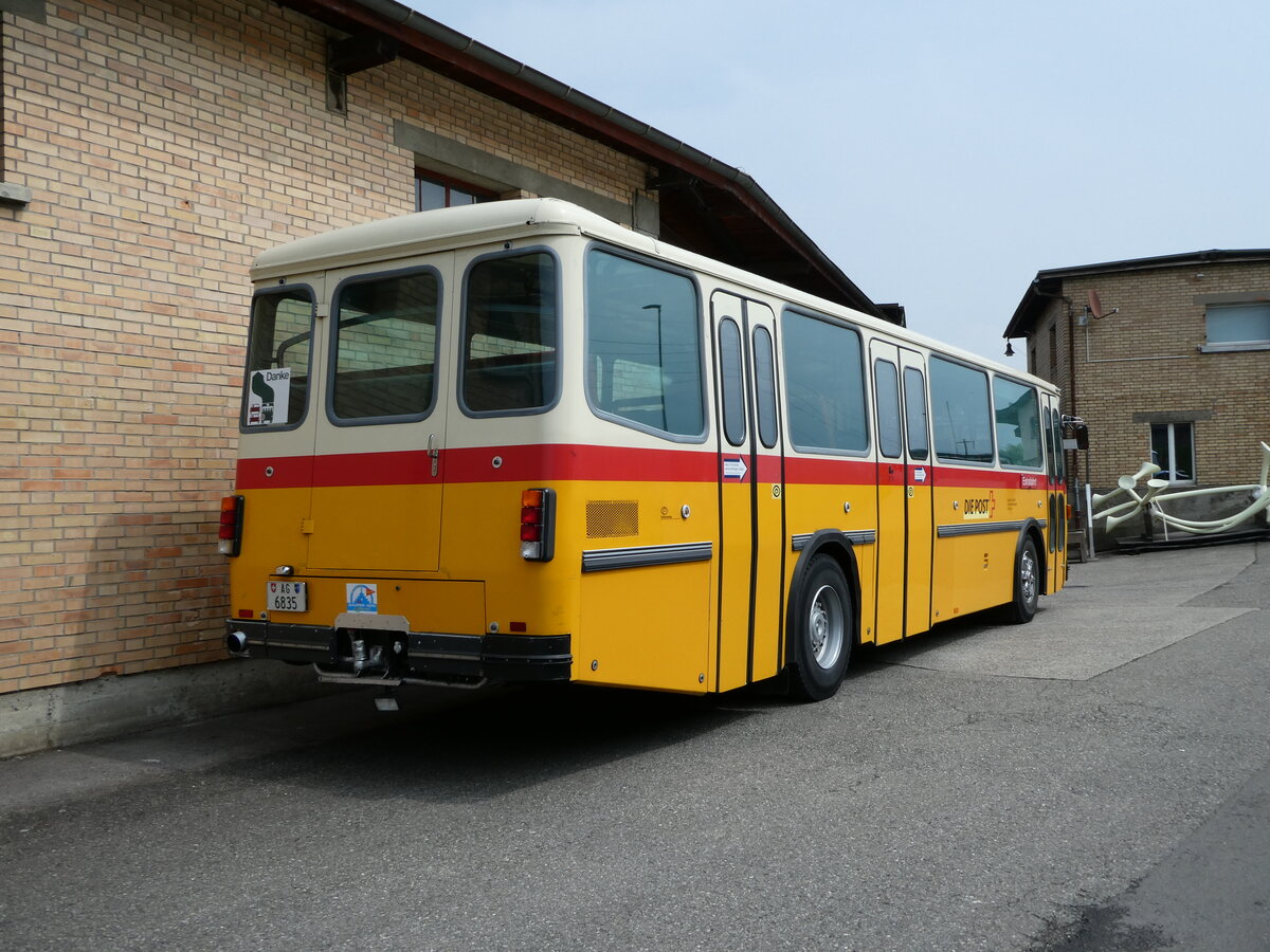 (235'371) - Gautschi, Suhr - AG 6835 - Saurer/T�scher (ex L�tscher, Neuheim Nr. 200; ex Cartek, Regensdorf; ex P 25'822) am 7. Mai 2022 in Attikon, Wegm�ller