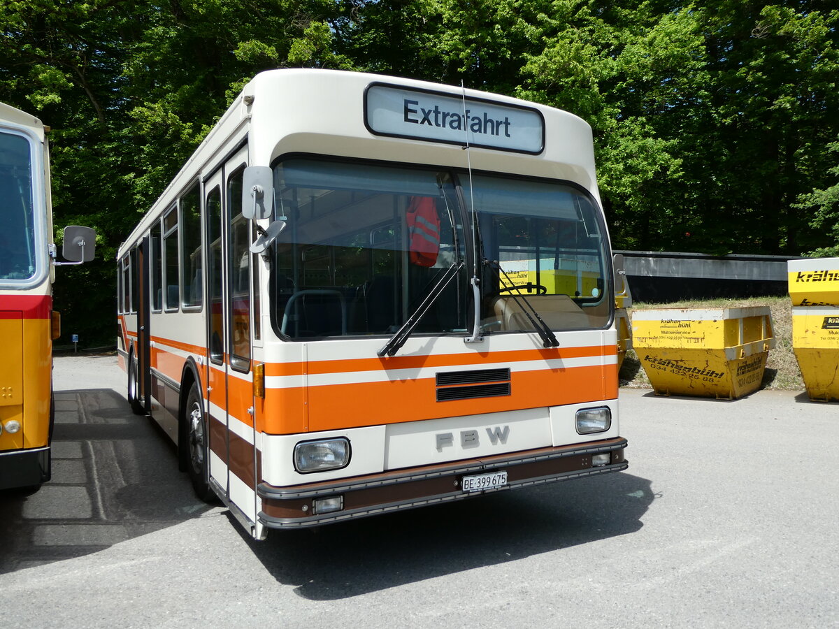 (235'637) - Wegm�ller, M�nsingen - BE 399'675 - FBW/R&J (ex Bamert, Wollerau) am 15. Mai 2022 in Burgdorf, �kihof Ziegelgut