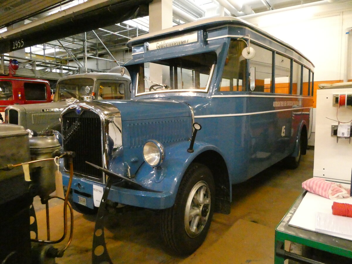 (235'860) - Oldtimer Club Saurer, Arbon - Nr. 45 - Saurer/T�scher (ex VBZ Z�rich Nr. 45; ex Firma in Spreitenbach; ex VBZ Z�rich Nr. 245; ex VBZ Z�rich Nr. 45) am 21. Mai 2022 in Arbon, Saurermuseum